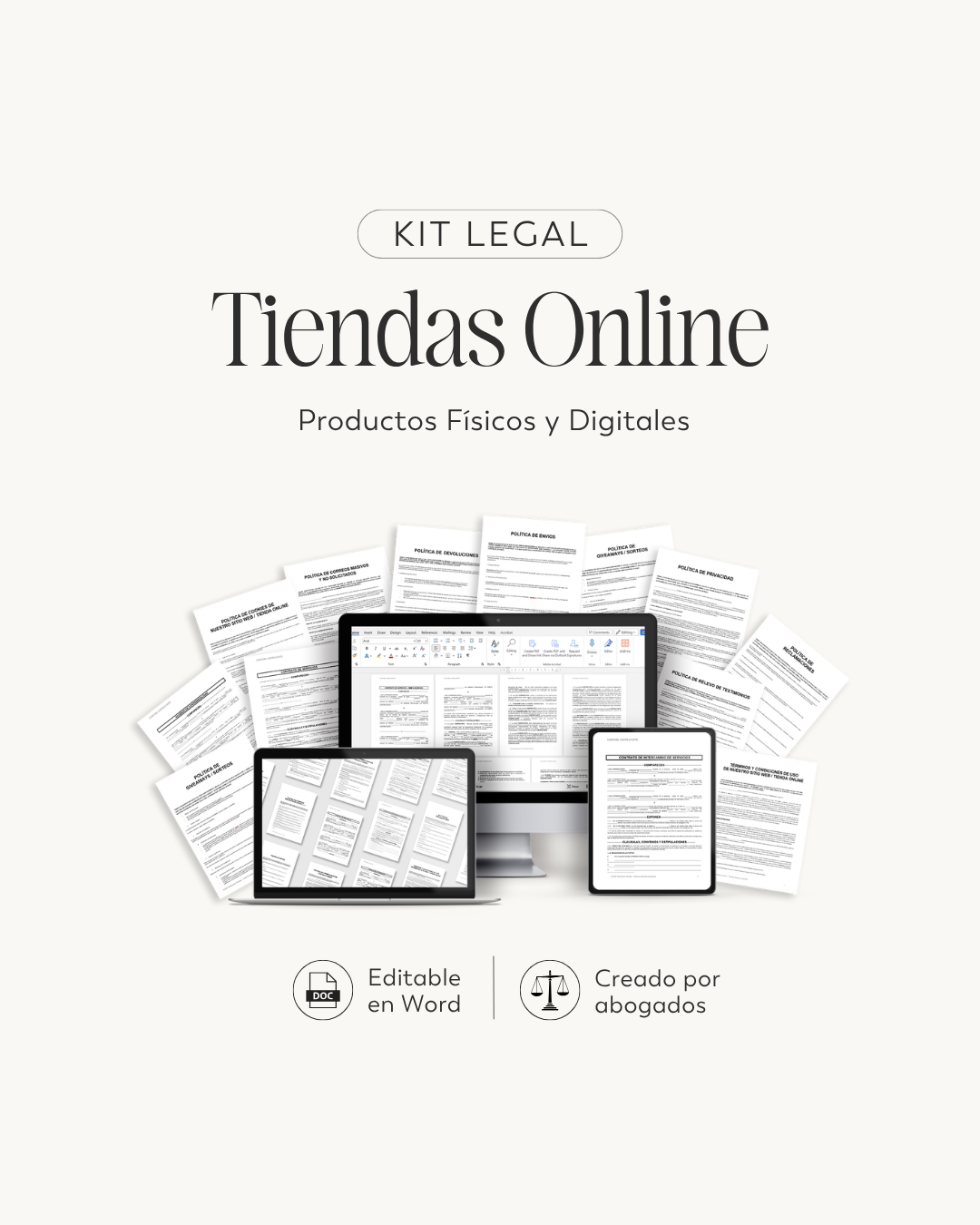 Kit Legal: Tiendas Online - Productos Físicos o Digitales
